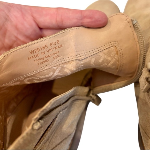 Cole Haan Size 8.5 B Tan Sand Suede Leather Hampshire Buckle Bootie New - Picture 8 of 9